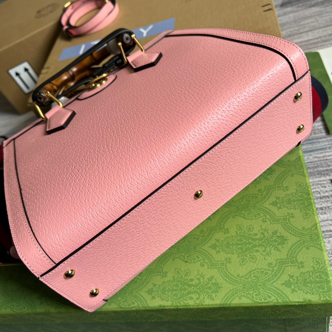 Gvc*1 Diana Medium Tote Bag Pink For Women, Women’s Bags 11in/27cm GG