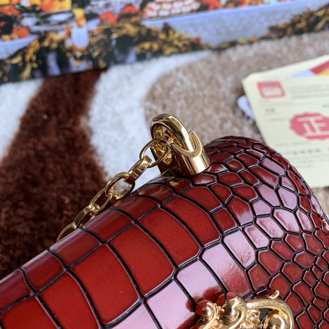 Dolce & Gabbana DG Girls CrossBody Bag Burgundy For Women 8.3in/21cm DG