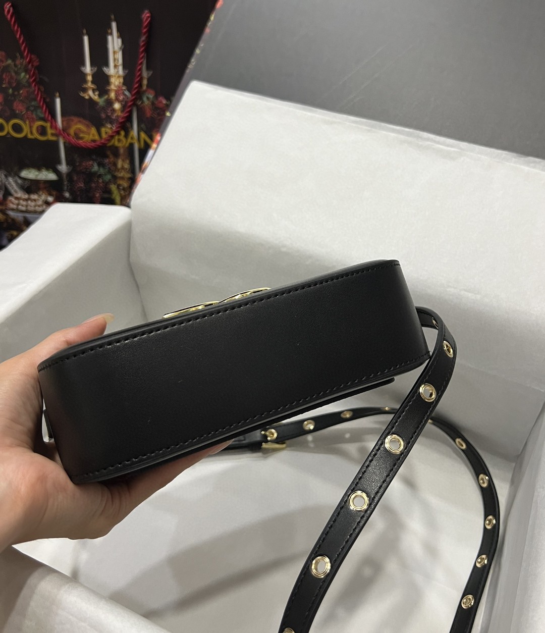 Dolce & Gabbana Crossbody 3.5 Bag Black For Women 7.5in/19cm DG BB7095AW57680999