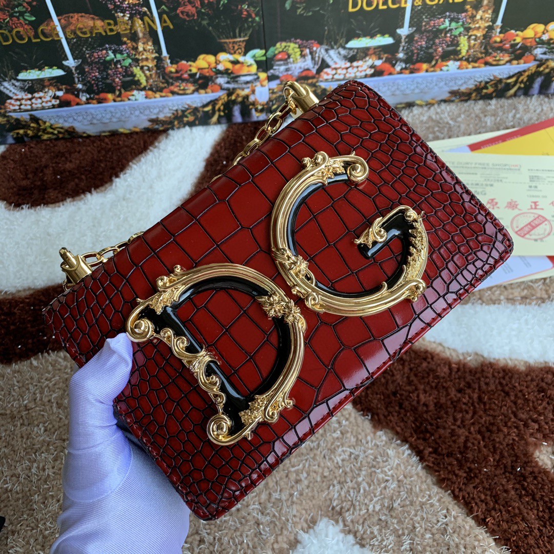 Dolce & Gabbana DG Girls CrossBody Bag Burgundy For Women 8.3in/21cm DG