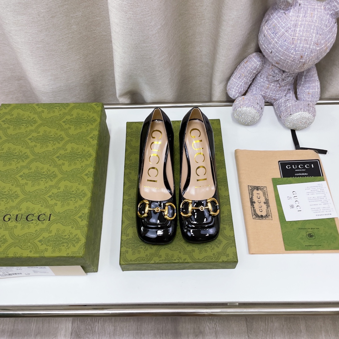Gvc*1 Women’s Mid-Heel Ballet Flat With Horsebit Black For Women GG