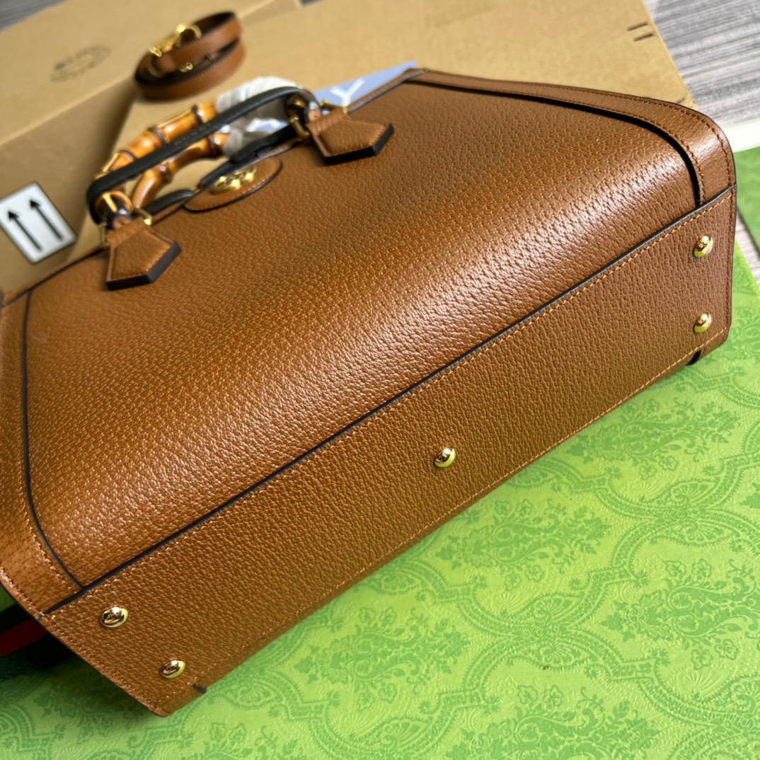 Gvc*1 Diana Medium Tote Bag Brown For Women, Women’s Bags 11in/27cm GG