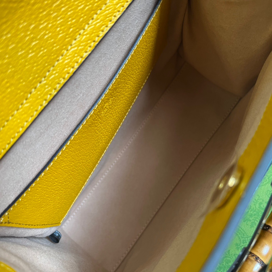 Gvc*1 Diana Medium Tote Bag Yellow For Women, Women’s Bags 11in/27cm GG ‎