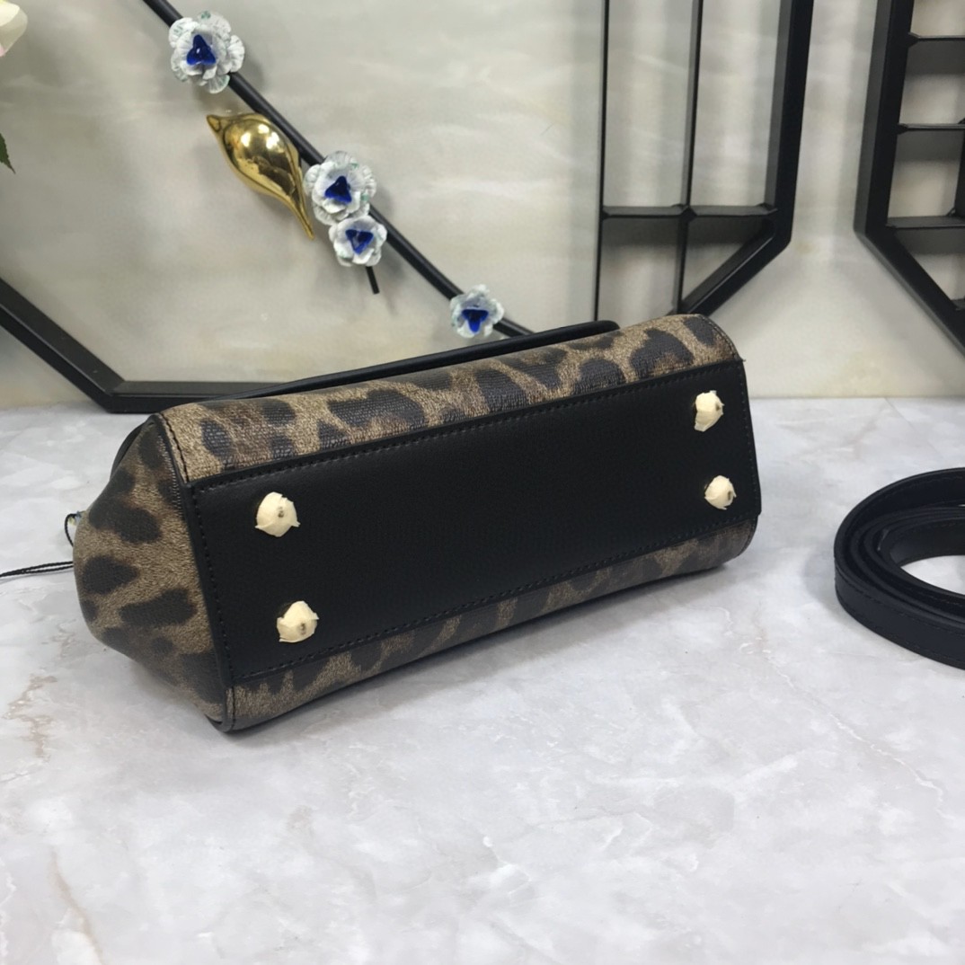 Dolce & Gabbana Leopard Print Small Sicily Top Handle Bag Muticolour For Women 7.8in/20cm DG