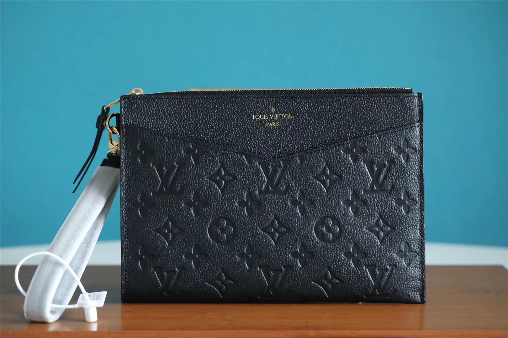 L0vis Vvtt0n Pochette Melanie MM Monogram Empreinte Black For Women, Women’s Wallets 9.2in/23cm LV