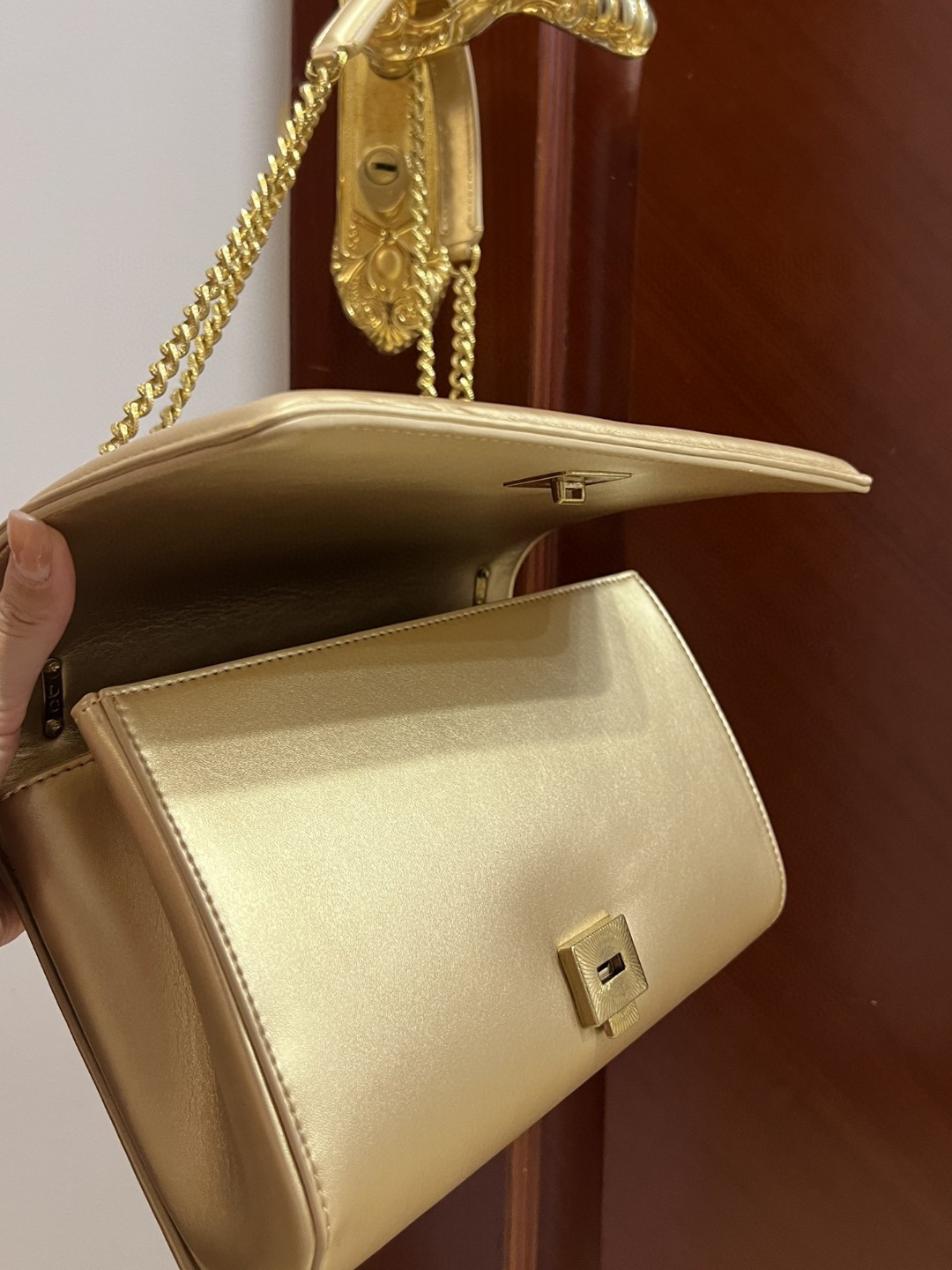 Dolce & Gabbana Large Devotion Bag In Quilted Nappa Gold For Women 10in/26cm DG