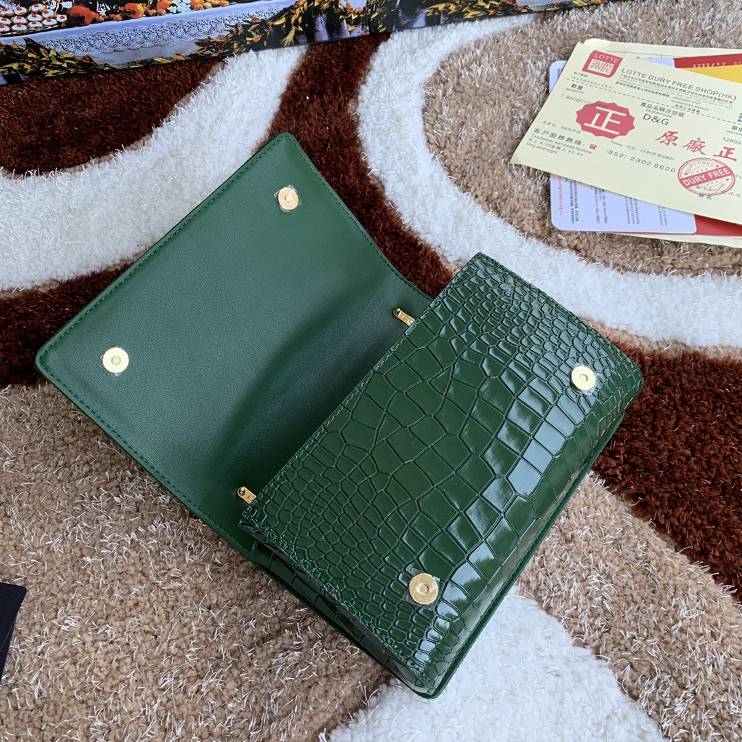 Dolce & Gabbana DG Girls Cross Body Bag Dark Green For Women 8.3in/21cm DG