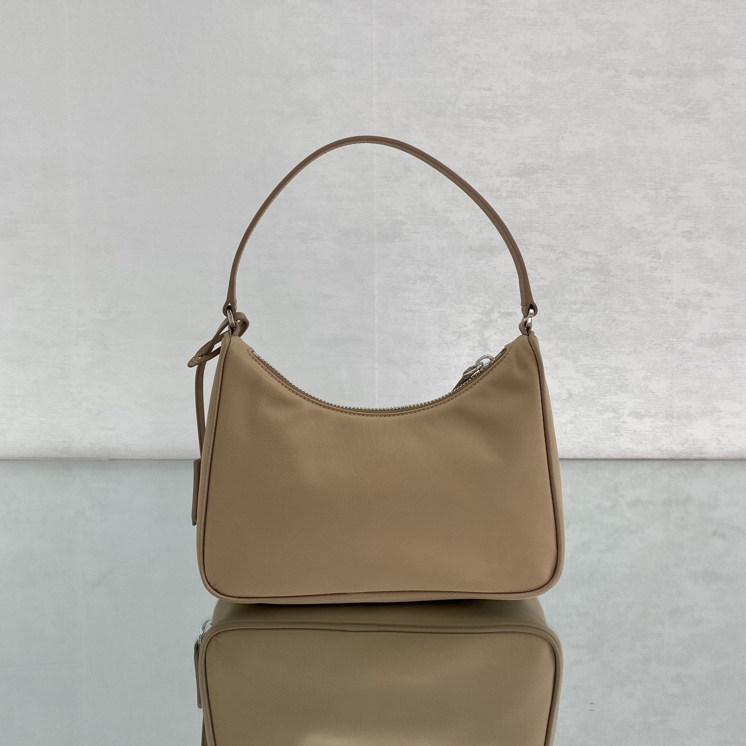 Pra*a Re-Edition 2005 Saffiano Leather Bag Beige For Women, Women’s Bags 8.6in/22cm