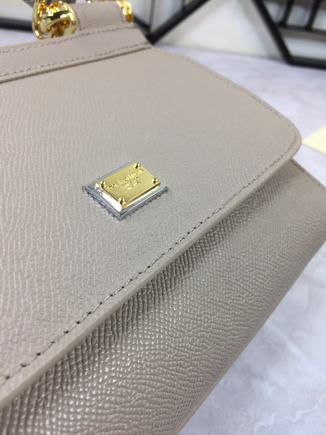 Dolce & Gabbana Medium Sicily Handbag In Dauphine Grey For Women 10.2in/26cm DG BB4347A100187195