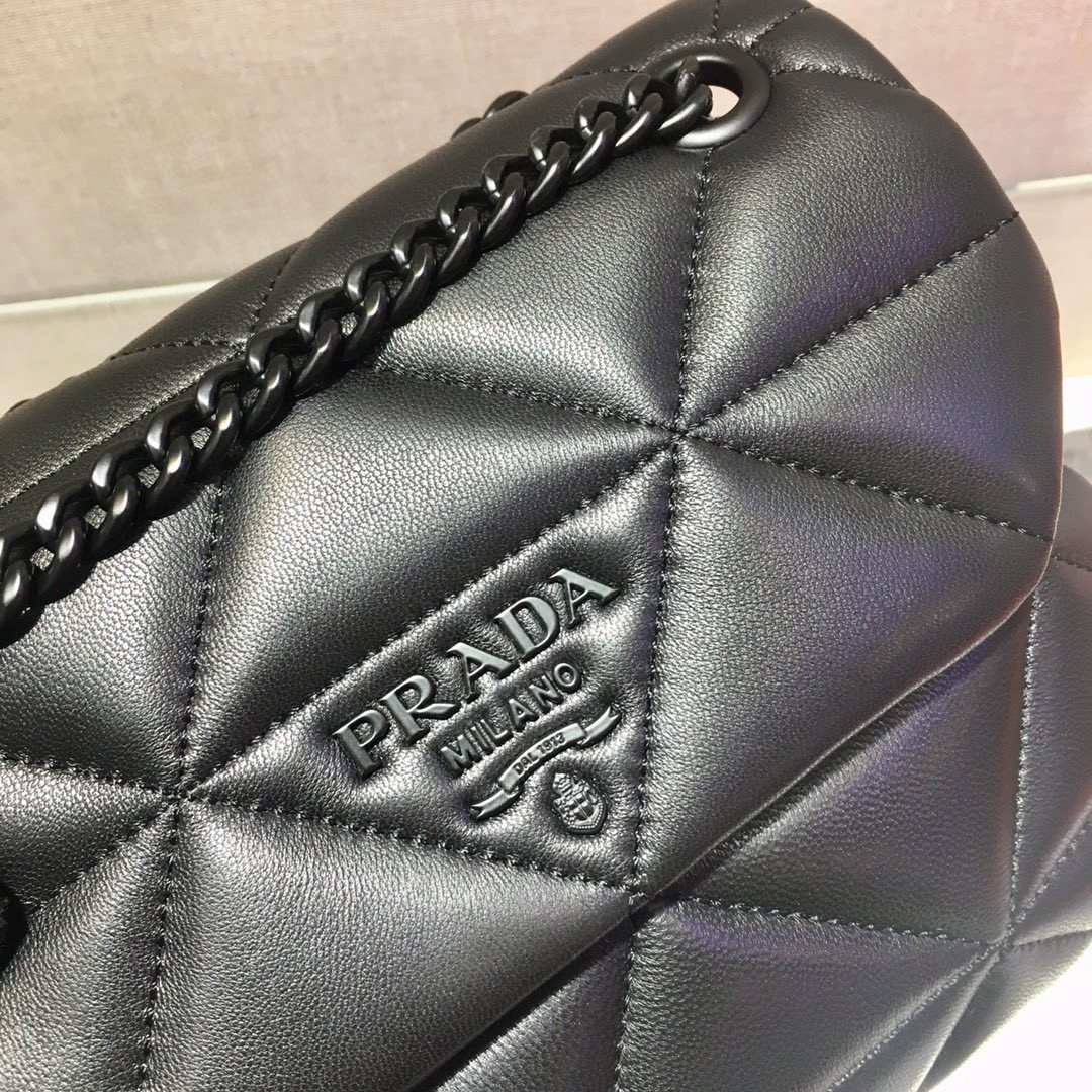 Pra*a Small Nappa Spectrum Bag Black For Women, Women’s Bags 8.6in/22cm 1BD233_WDF0_F0ES9_V_OOO