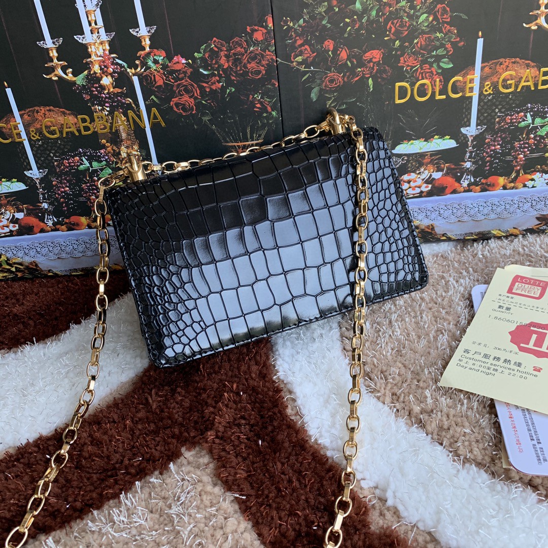 Dolce & Gabbana DG Girls Cross Body Bag Black For Women 8.3in/21cm DG