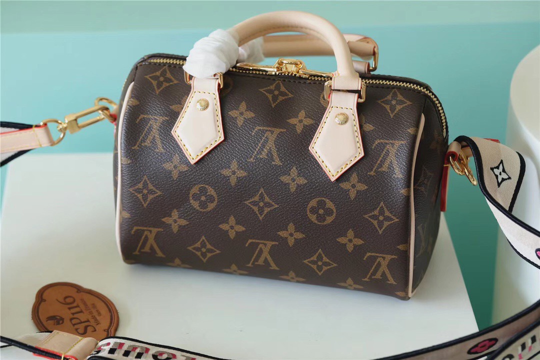 L0vis Vvtt0n Speedy Bandouliere 20 Monogram Canvas Black For Women, Women’s Handbags, Shoulder And Crossbody Bags 20cm/7.9in LV M46234