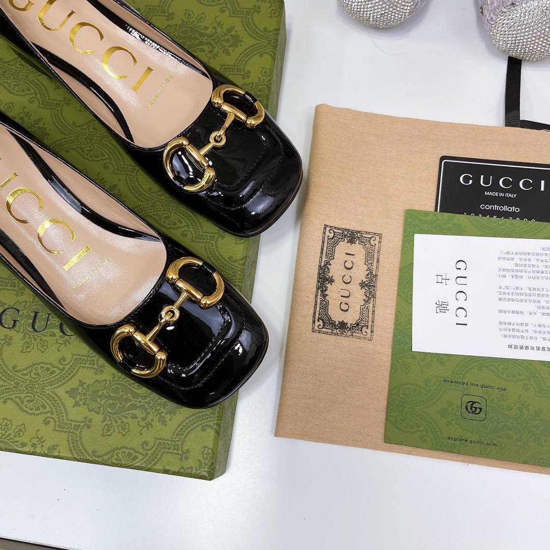 Gvc*1 Women’s Ballet Flat With Horsebit Black For Women GG