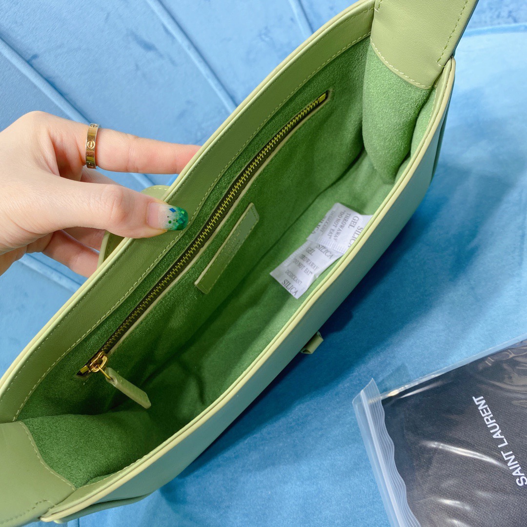 Sa1nt Lau*nt Le 5 À 7 Hobo Bag In Smooth Light Green For Women 9in/23cm Y51 6572282R20W3316