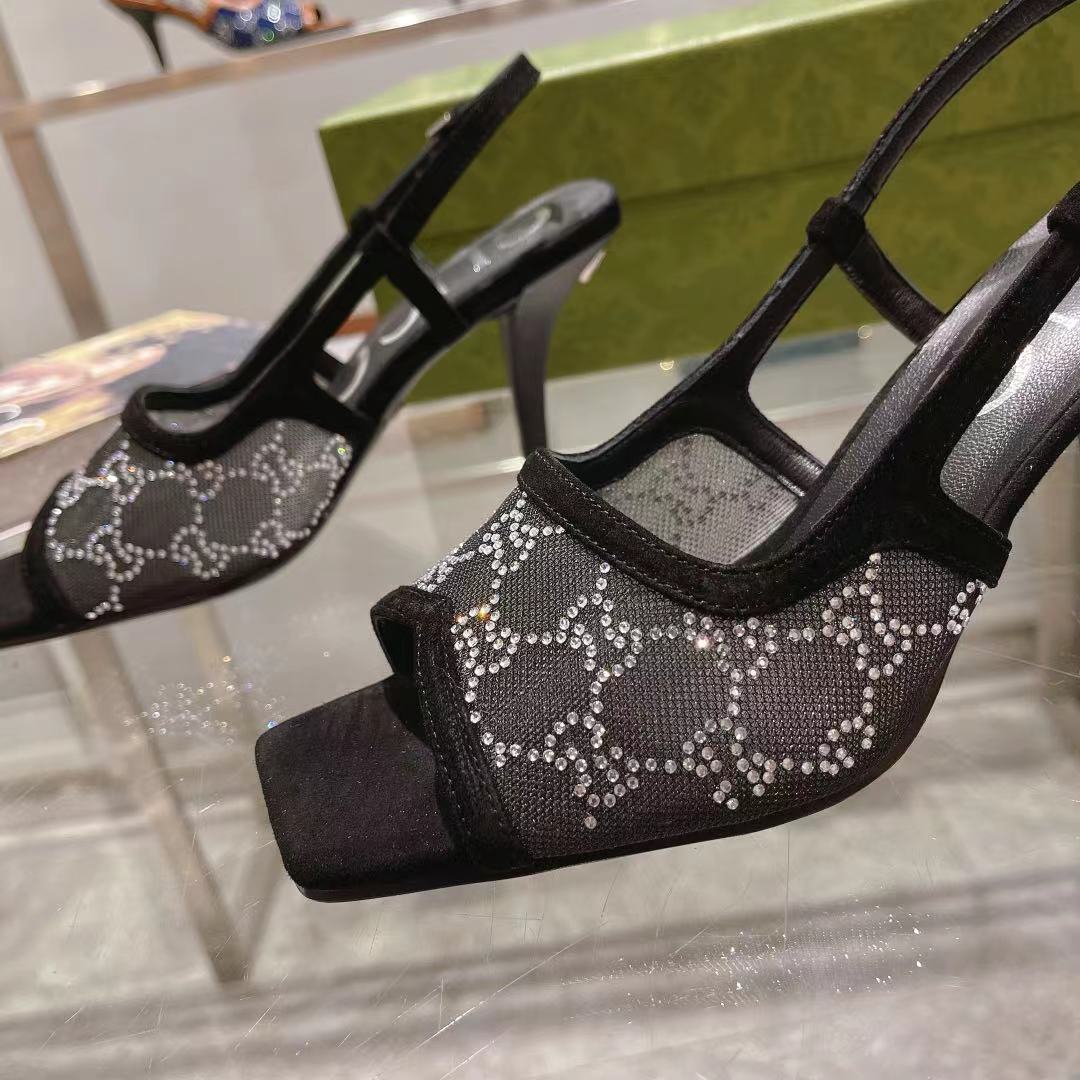 Gvc*1 Women’s GG Slingback Mid-Heel Pump Black For Women GG