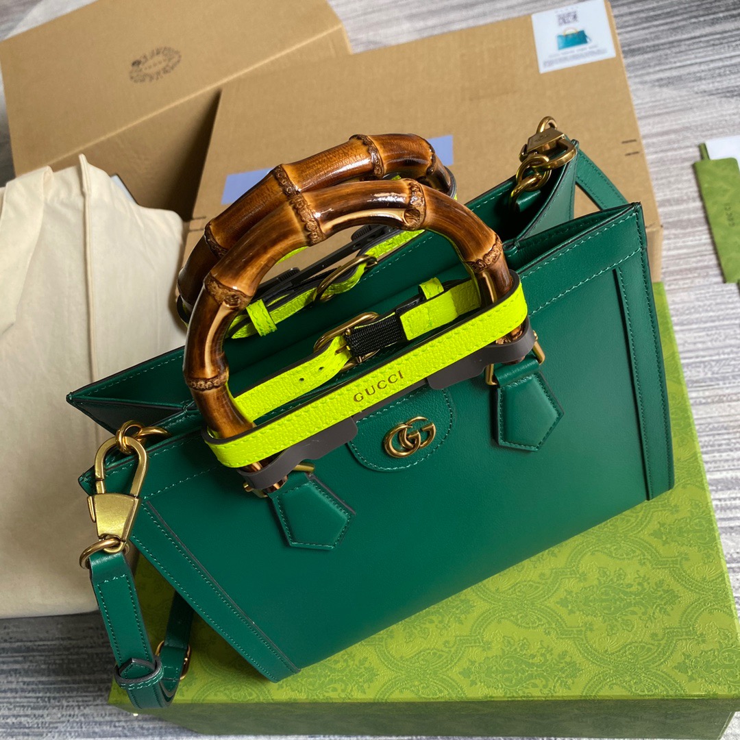 Gvc*1 Diana Medium Tote Bag Green For Women, Women’s Bags 11in/27cm GG ‎