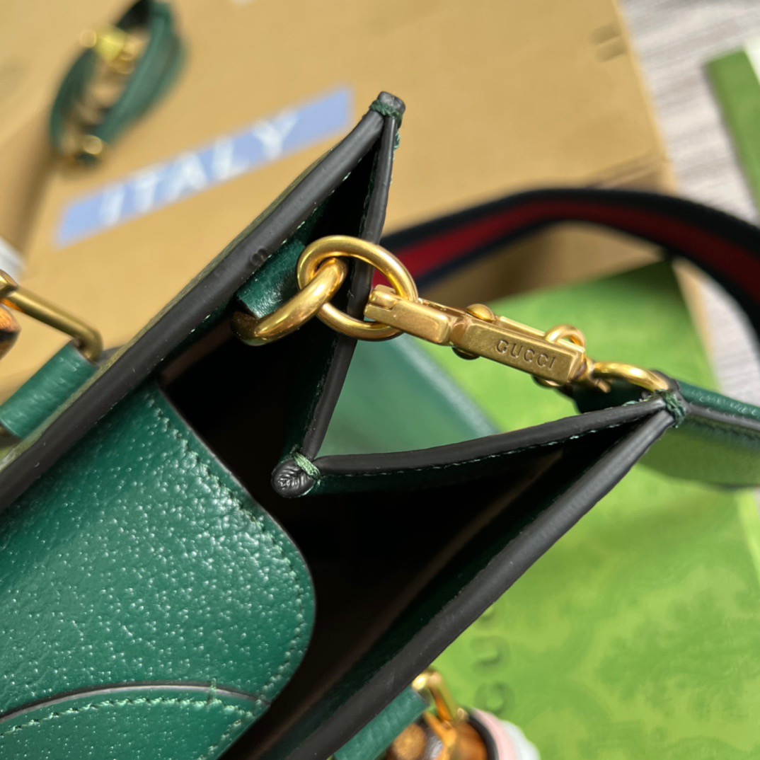 Gvc*1 Diana Medium Tote Bag Green For Women, Women’s Bags 11in/27cm GG ‎