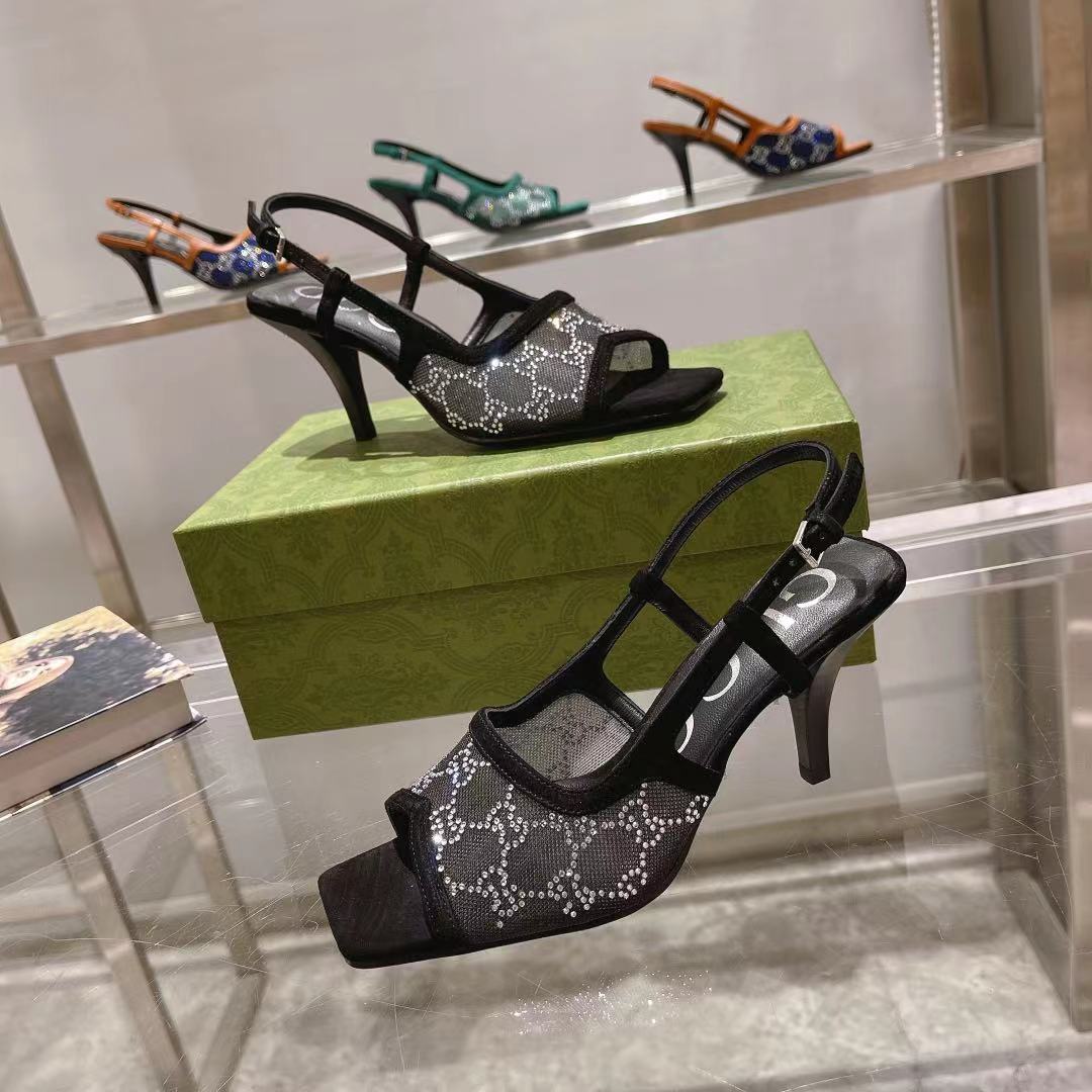 Gvc*1 Women’s GG Slingback Mid-Heel Pump Black For Women GG