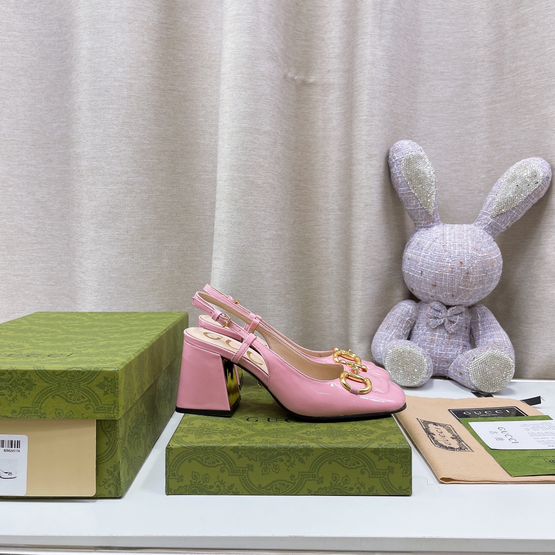 Gvc*1 Women’s Mid-Heel Slingback With Horsebit Light Pink For Women GG 643892 C9D00 6705