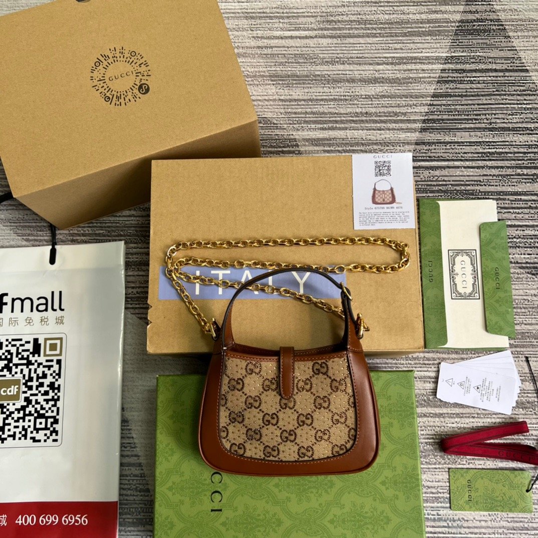 Gvc*1 Jackie 1961 Mini GG Shoulder Bag Beige For Women, Women’s Bags 7.5in/19cm GG 675799 21HRG 2687