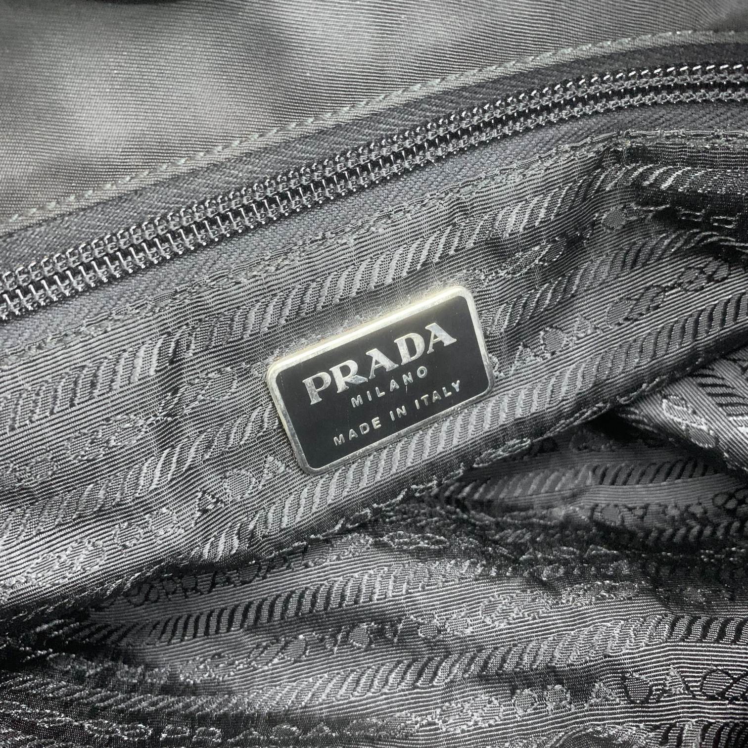 Pra*a Saffiano Tote Bag Black For Women, Women’s Bags 14.5in/37cm