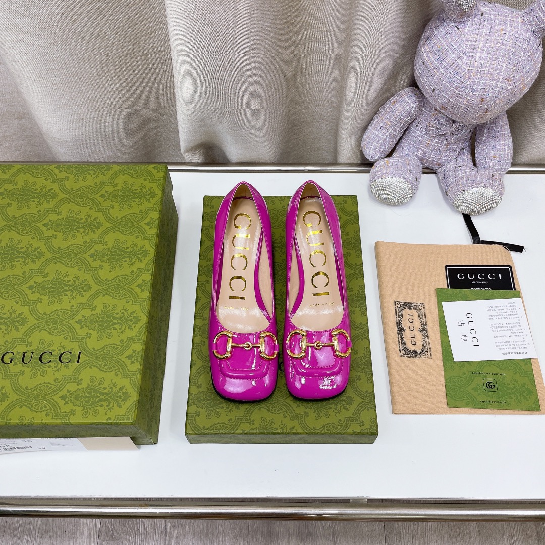 Gvc*1 Women’s Mid-Heel Ballet Flat With Horsebit Dark Pink For Women GG