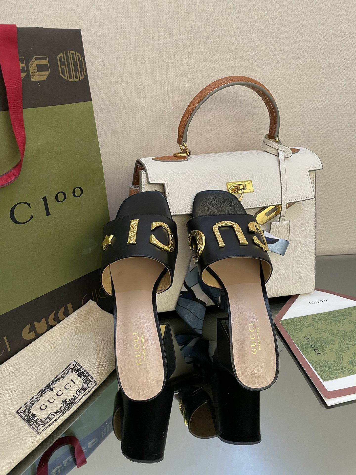 Gvc*1 Women’s ‘Gvc*1’ Slide Sandal Black For Women GG