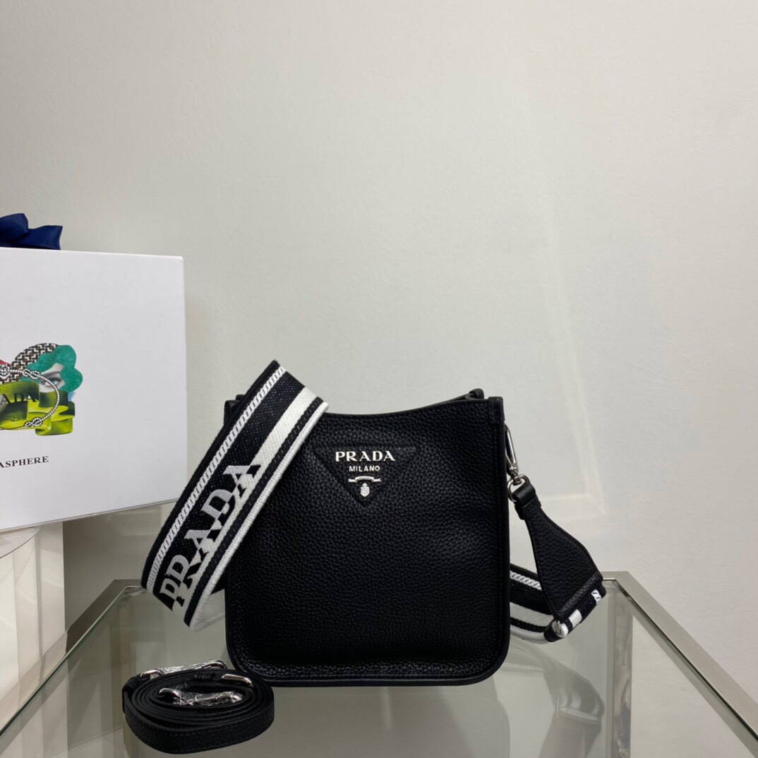 Pra*a Mini Shoulder Bag Black For Women, Women’s Bags 7.9in/20cm
