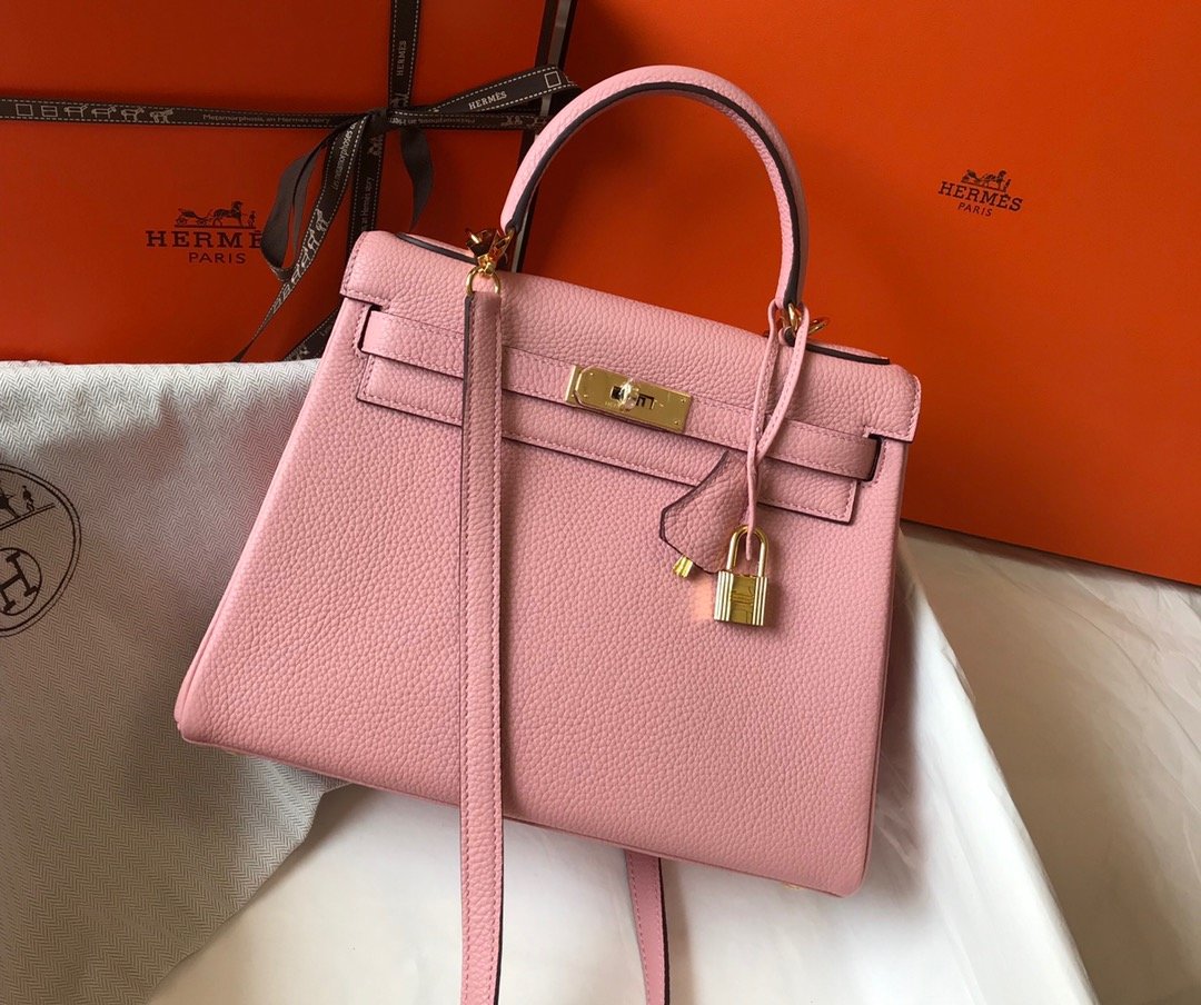 H**me5 Kelly 28cm Bubblegum Pink Togo Bag For Women, Women’s Handbags, Shoulder Bags 11in/28cm