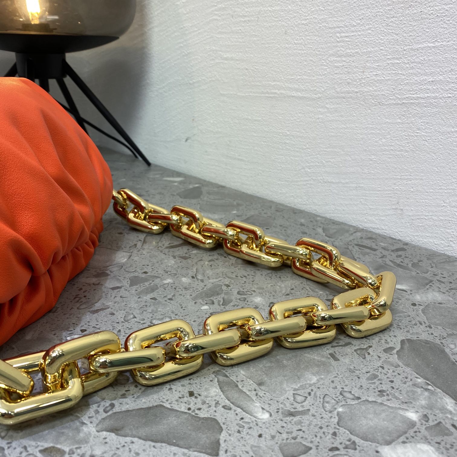 B0tt*ga Ven*ta Chain Pouch Orange, For Women, Women’s Bags 12.2in/31cm