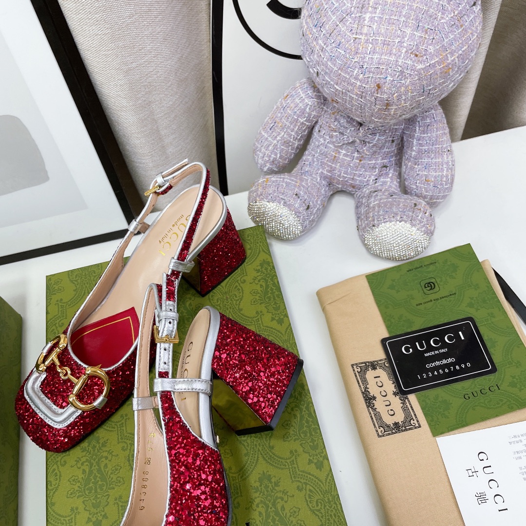 Gvc*1 Lovelight Slingback Mid-Heel With Horsebit Red For Women GG