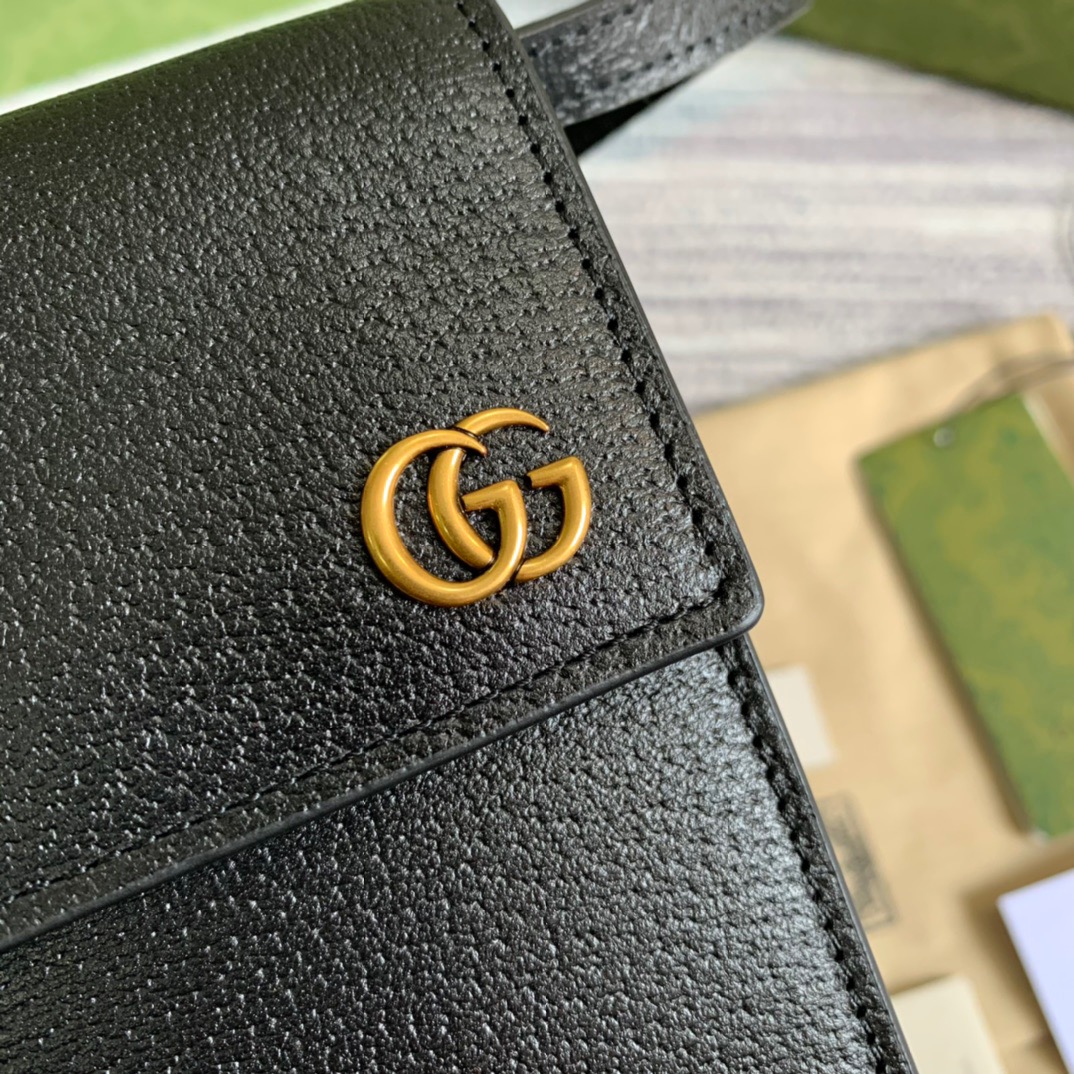 Gvc*1 Mini Bag With Double G Black For Men 7.1in/18cm GG