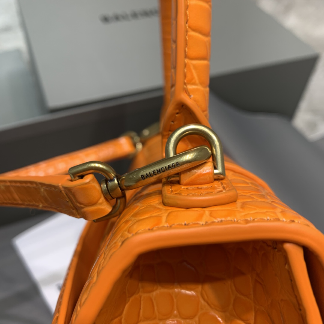 Ba1en*iaga Hourglass Small Handbag In Orange, For Women, Women’s Bags 9in/23cm