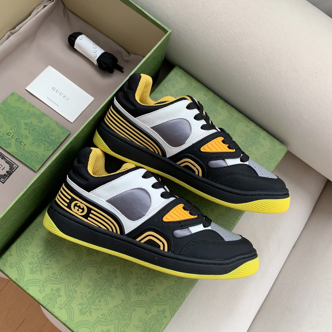 Gvc*1 Men’s Basket Sneaker Black Yellow And White For Men 661308 2SH90 1098