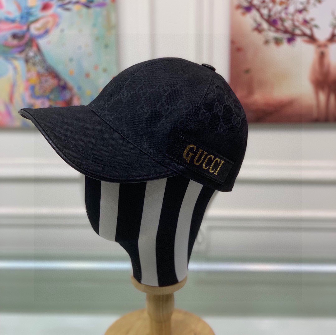 Gvc*1 GG Baseball Hat Black GG Hat