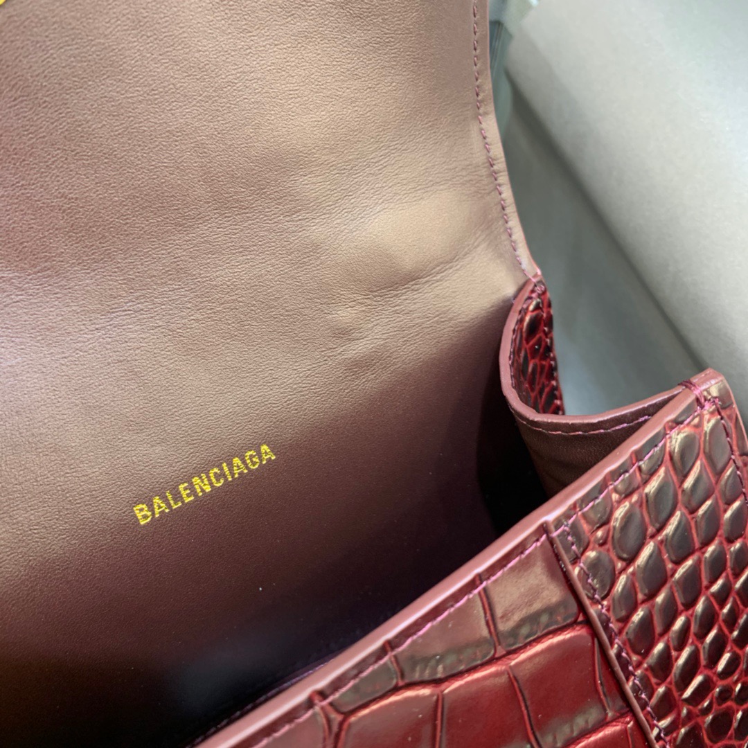 Ba1en*iaga Hourglass XS Handbag In Dark Red, For Women, Women’s Bags 7.4in/19cm