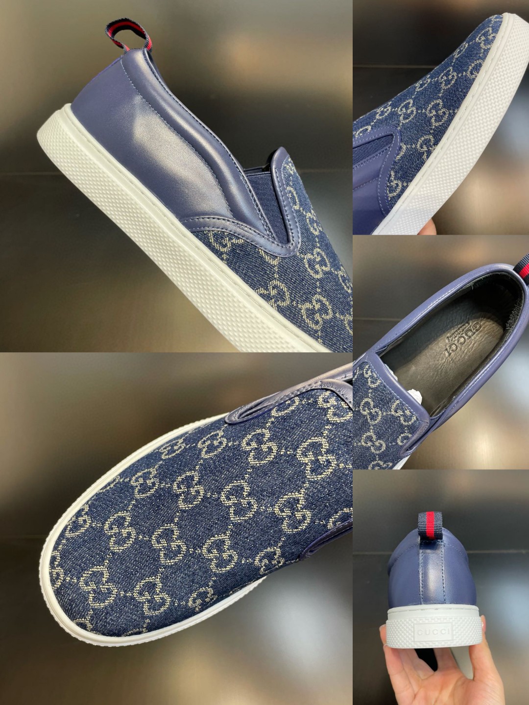 Gvc*1 Men’s GG Svp*me Slip-on Sneaker Blue For Men 407362