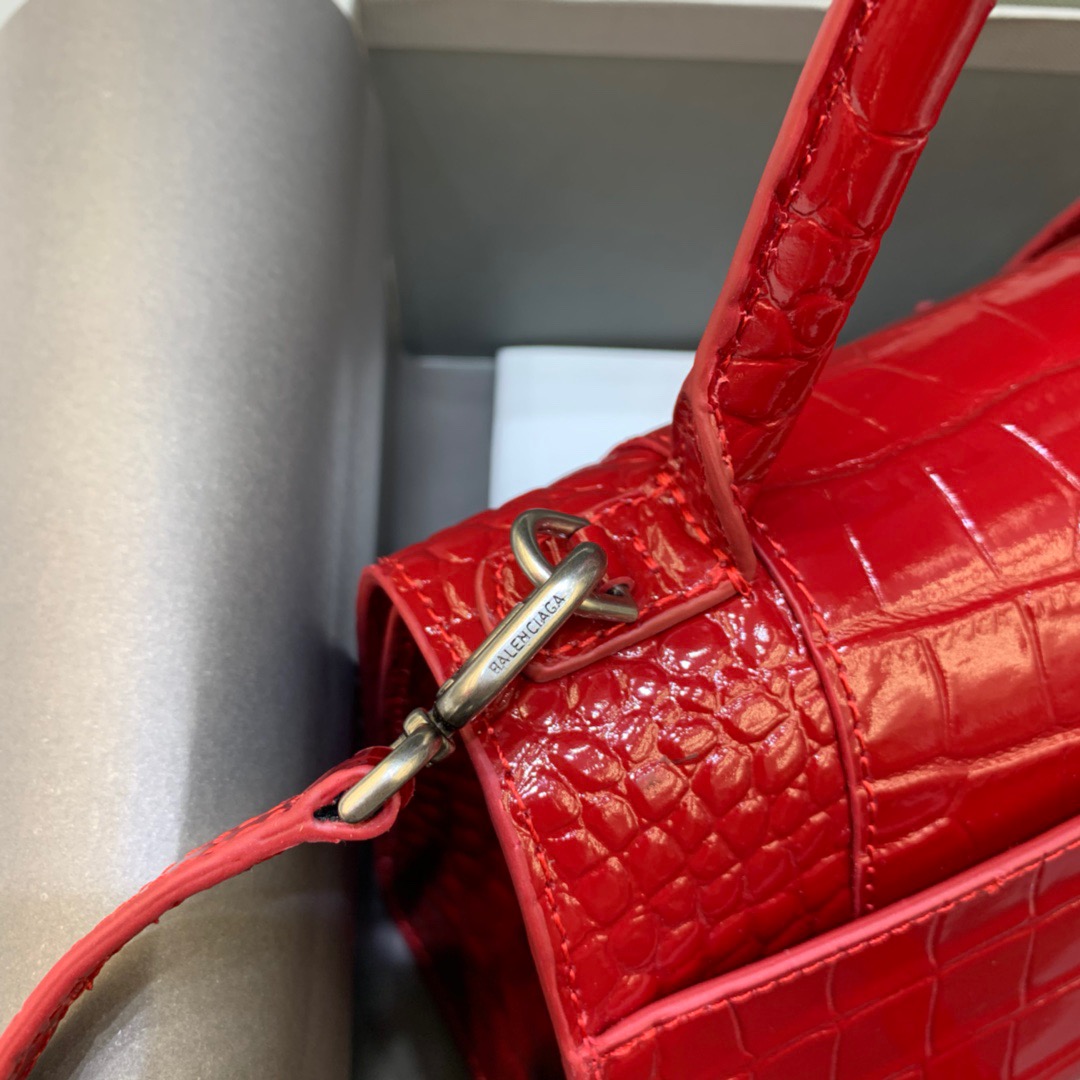 Ba1en*iaga Hourglass Small Handbag In Red, For Women, Women’s Bags 9in/23cm