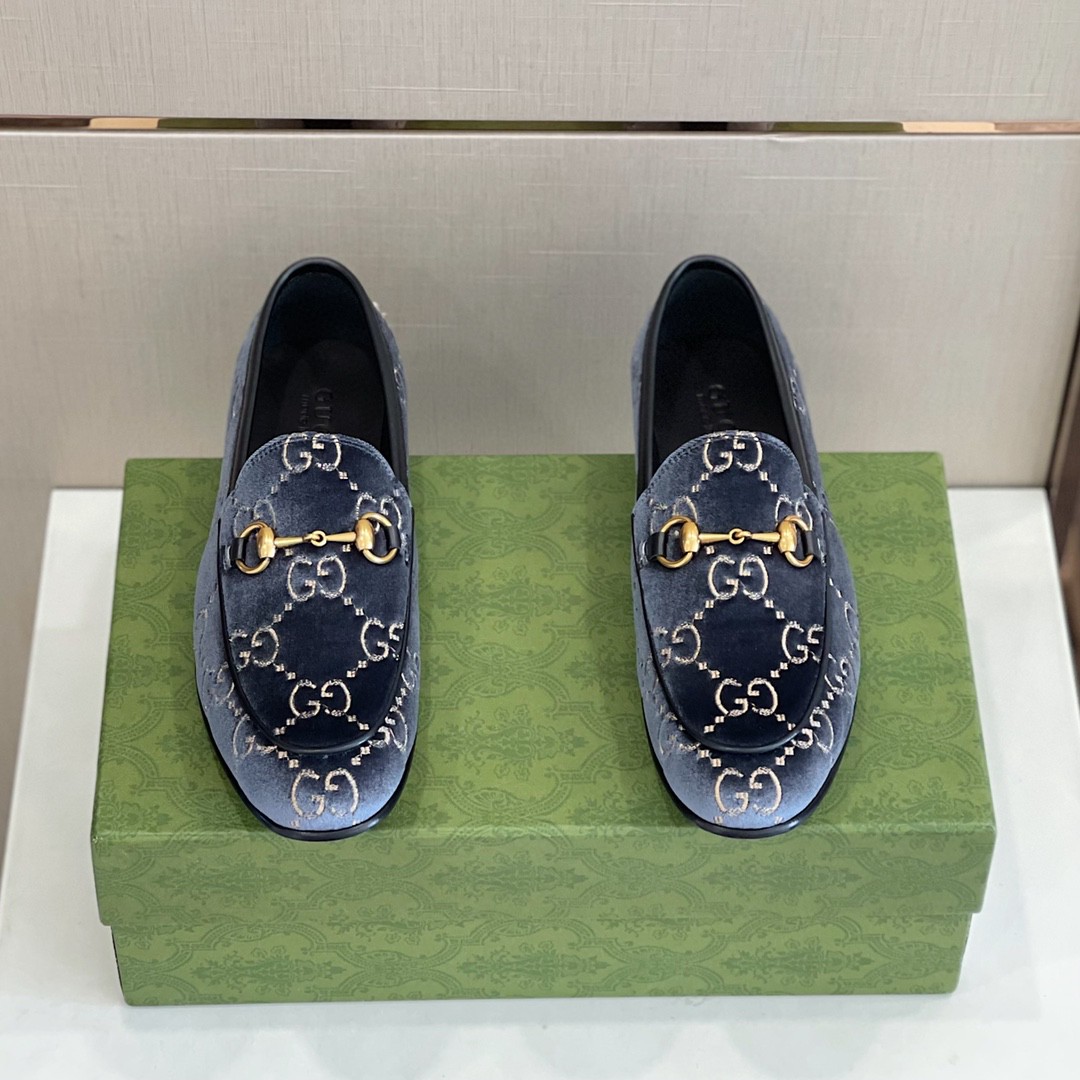 Gvc*1 Men’s Jordan GG Velvet Loafer Blue For Men 430088-9TI90-4286