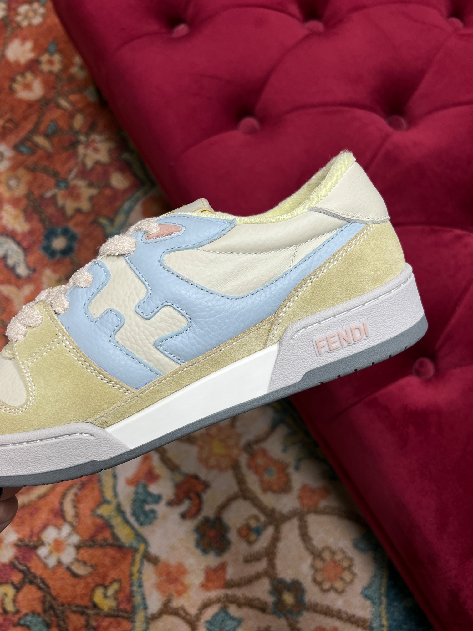 F**di Match Low Tops In Yellow For Women 8E8252AI1NF1H1F