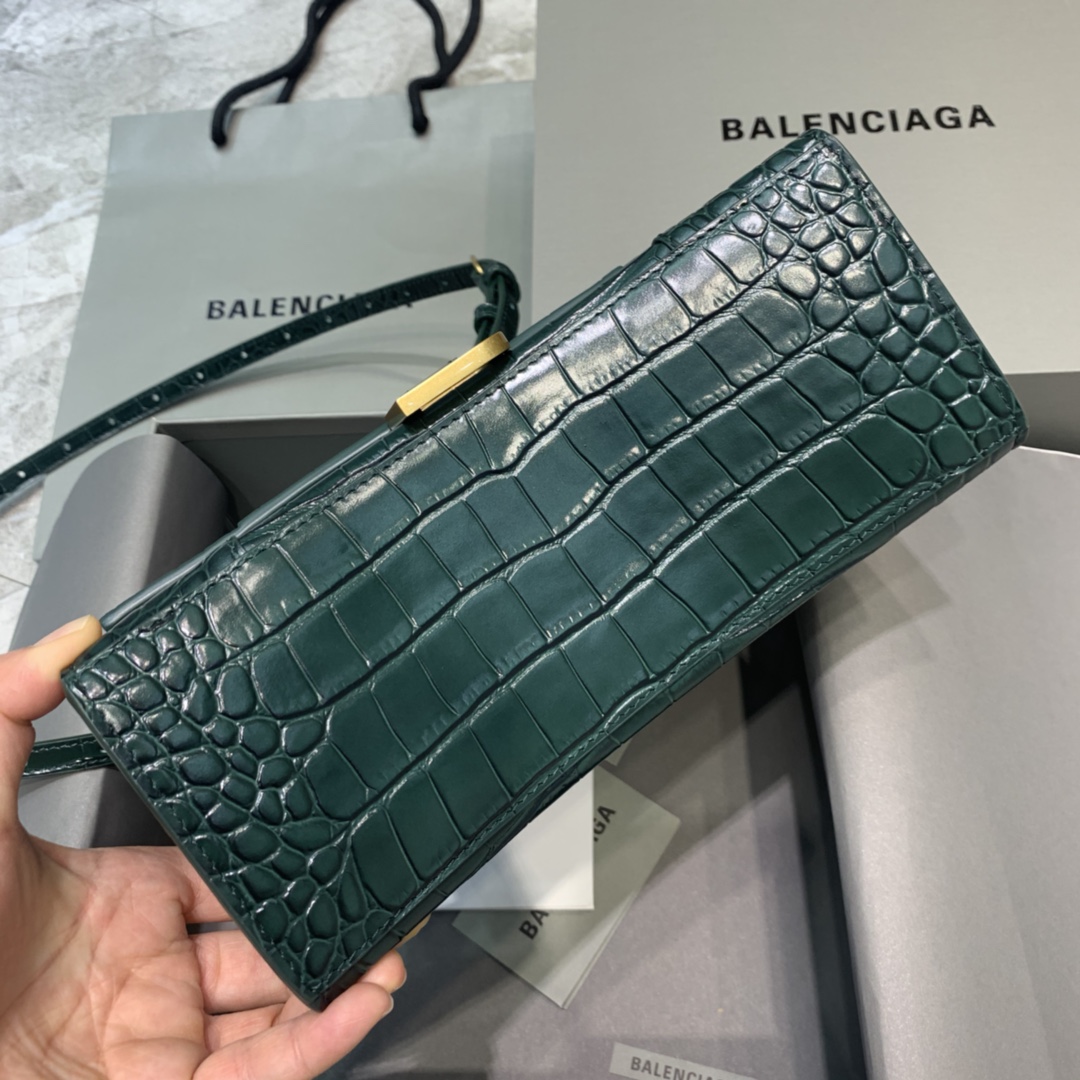 Ba1en*iaga Hourglass Small Handbag In Dark Green, For Women, Women’s Bags 9in/23cm