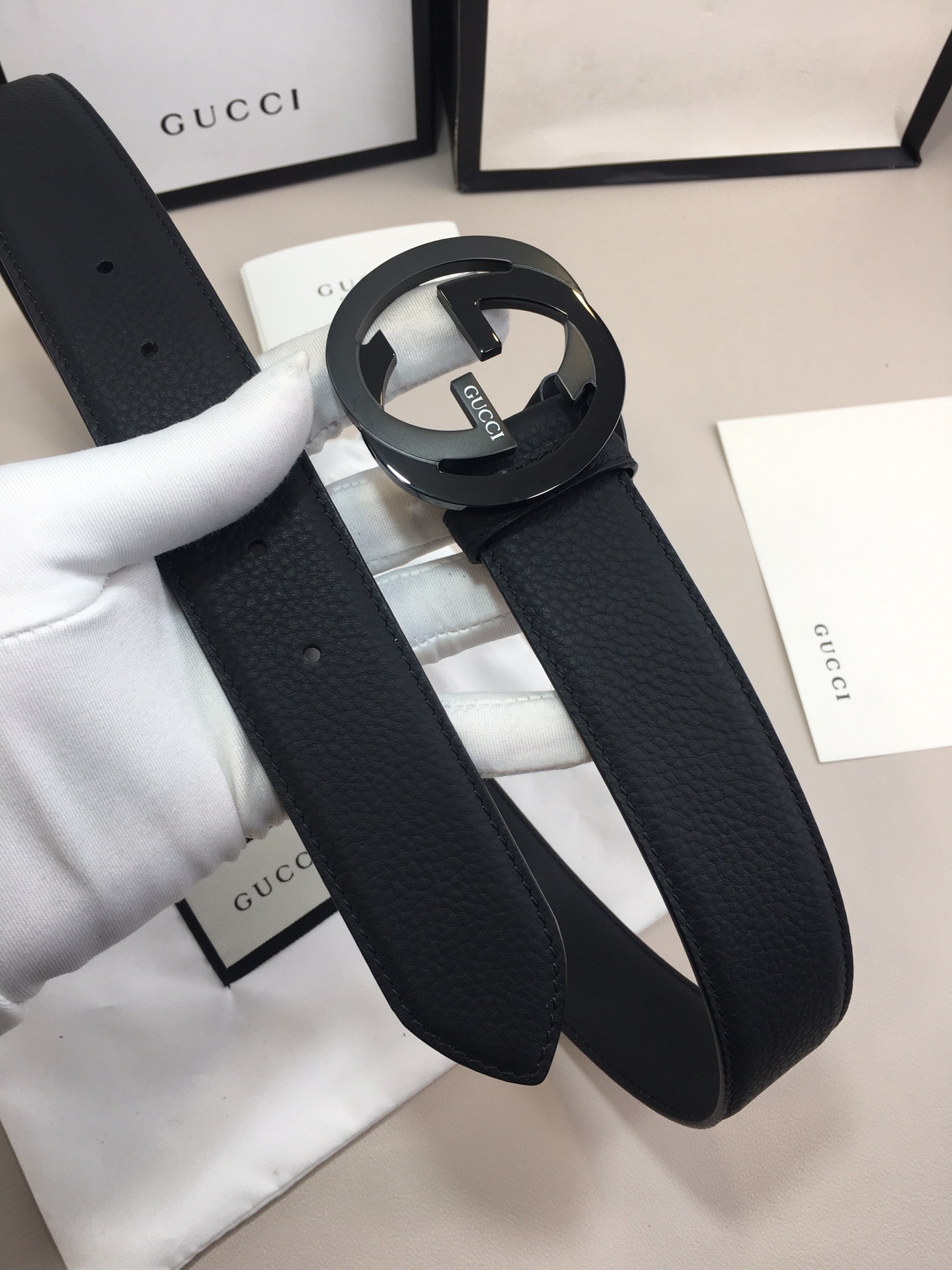 Gvc*1 GG Marmont Reversible Belt Black