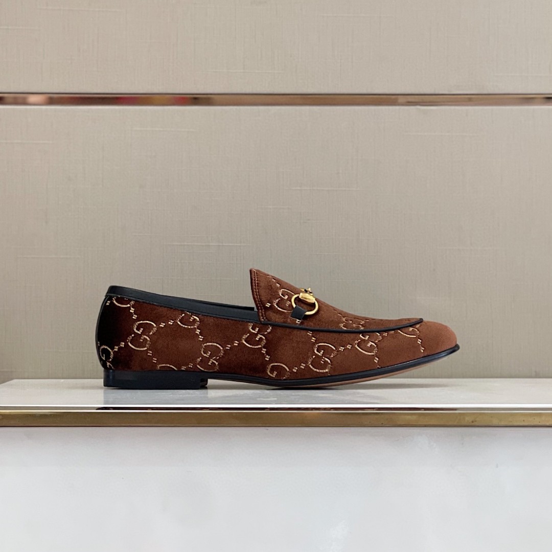 Gvc*1 Men’s Jordan GG Velvet Loafer Brown For Men 430088-9JT80-2091