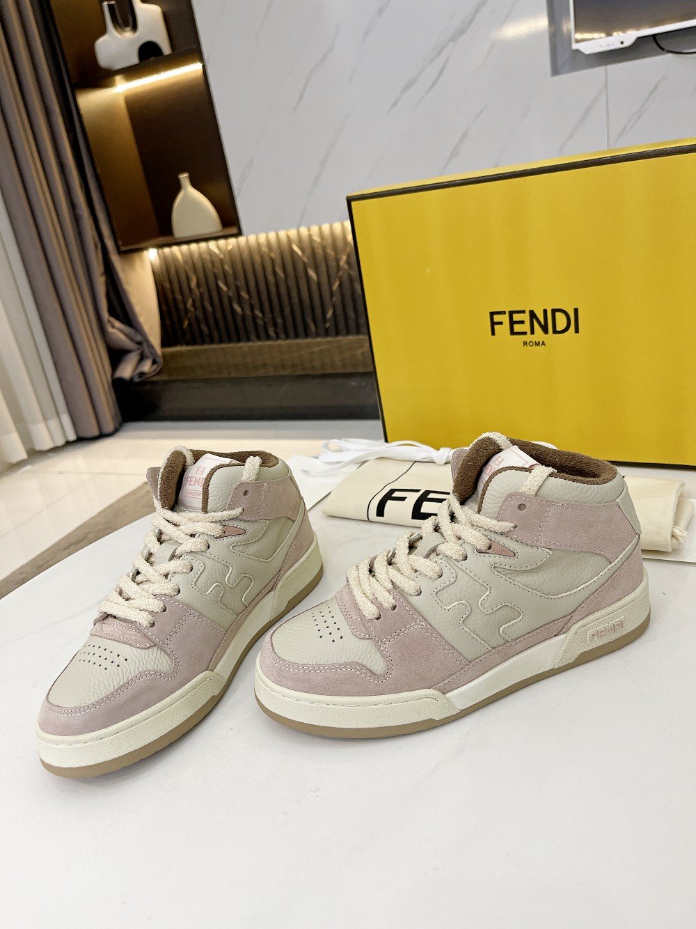 F**di Low Tops In Pink For Women