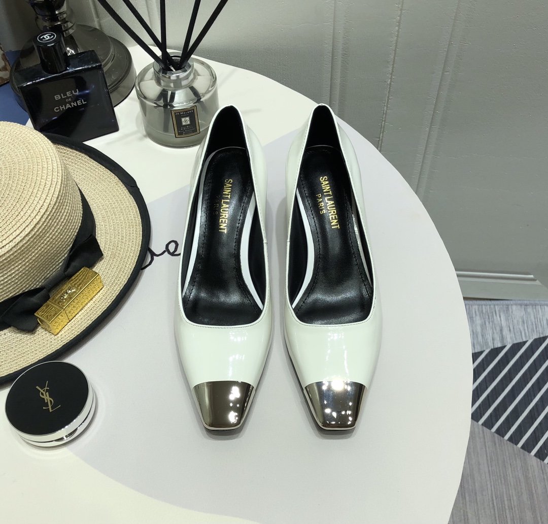 Sa1nt Lau*nt Women’s Blade Slingback Pumps White For Women Y51