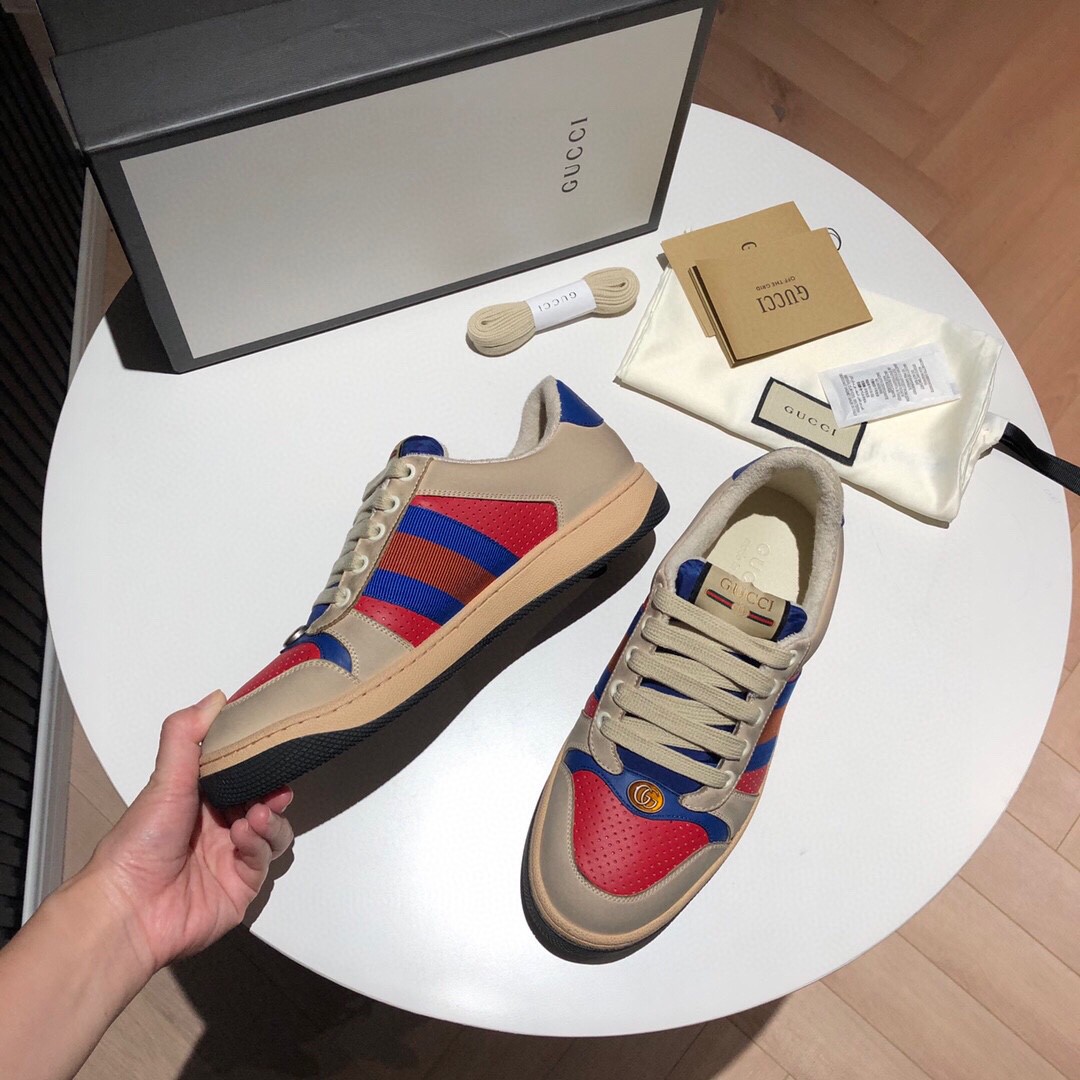 Gvc*1 Men’s Screener Low-Top White Red Blue For Men 546163