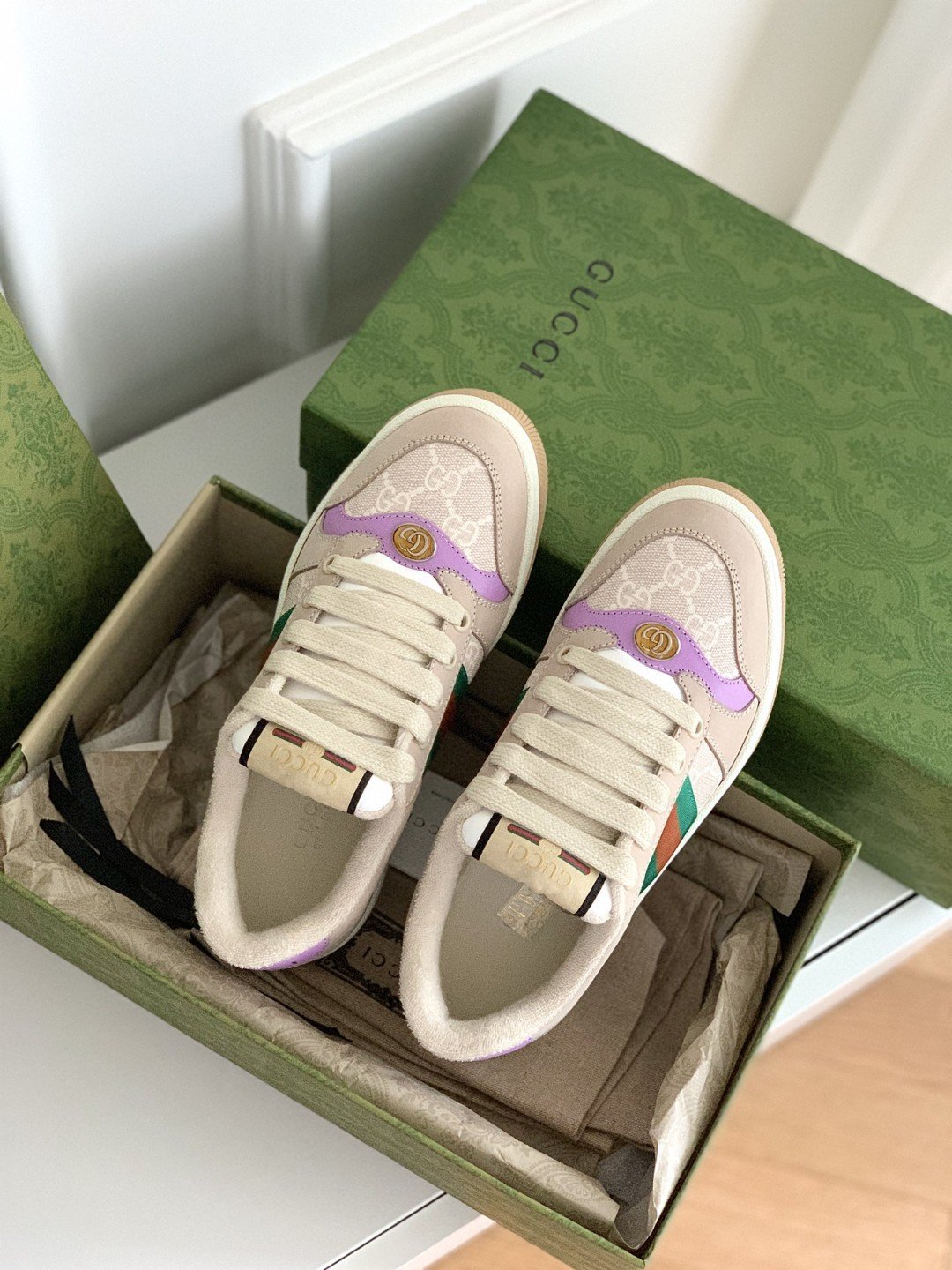 Gvc*1 Women’s Screener Sneaker Beige For Women 546551-HVKI0-9765