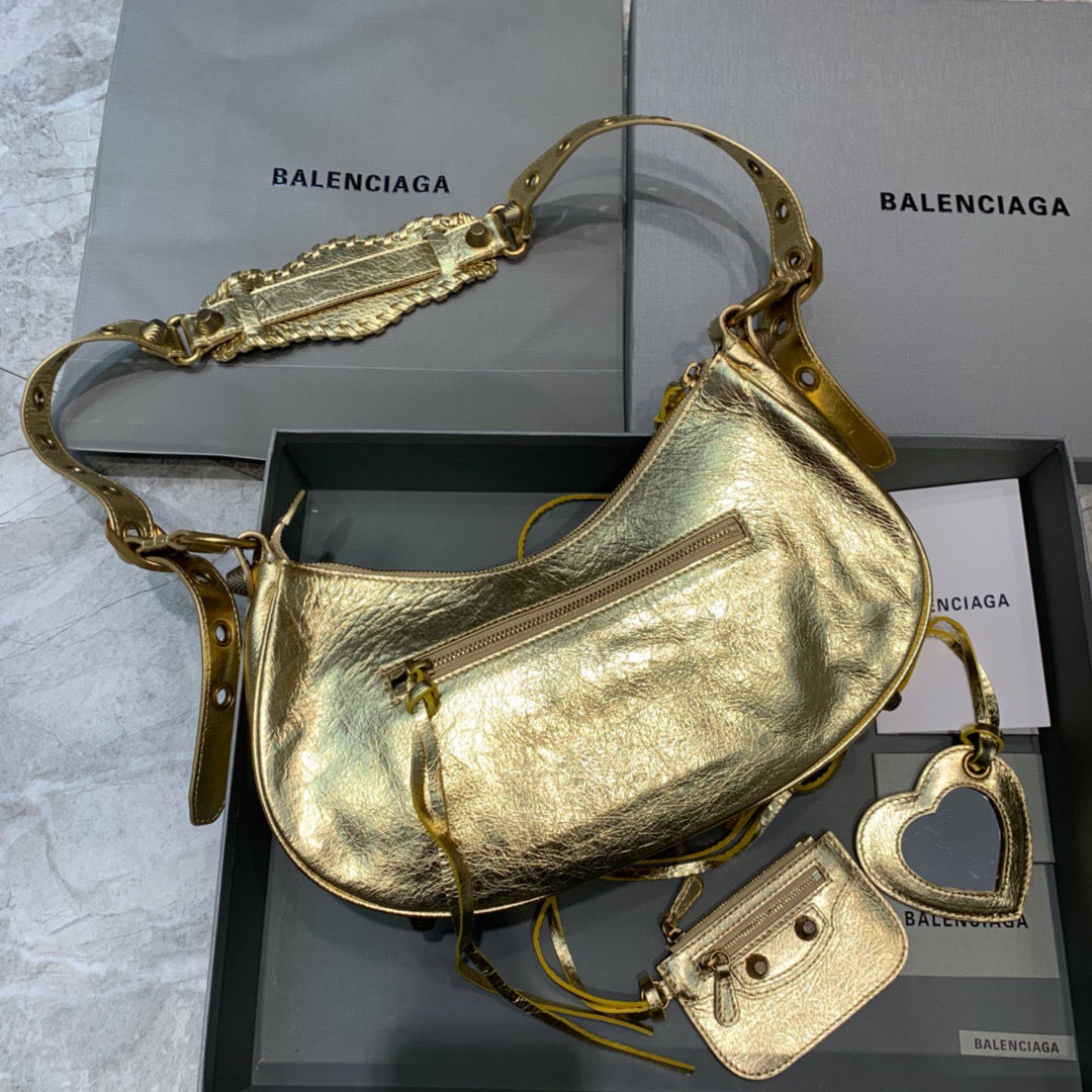 Ba1en*iaga Le Cagole XS Shoulder Bag In Gold, For Women, Women’s Bags 13in/33cm