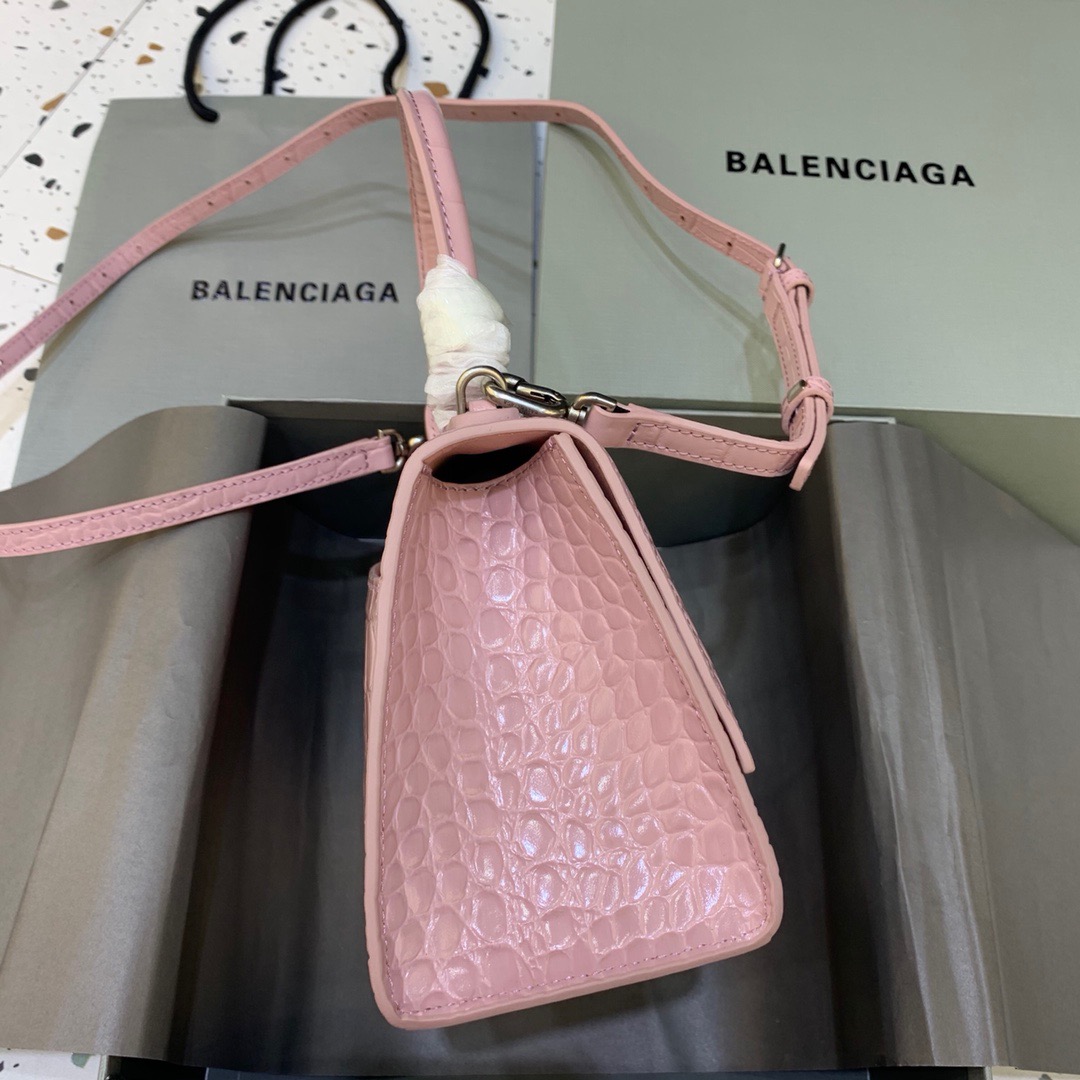 Ba1en*iaga Hourglass Small Handbag In Pink, For Women, Women’s Bags 9in/23cm 5935461LR6Y5906