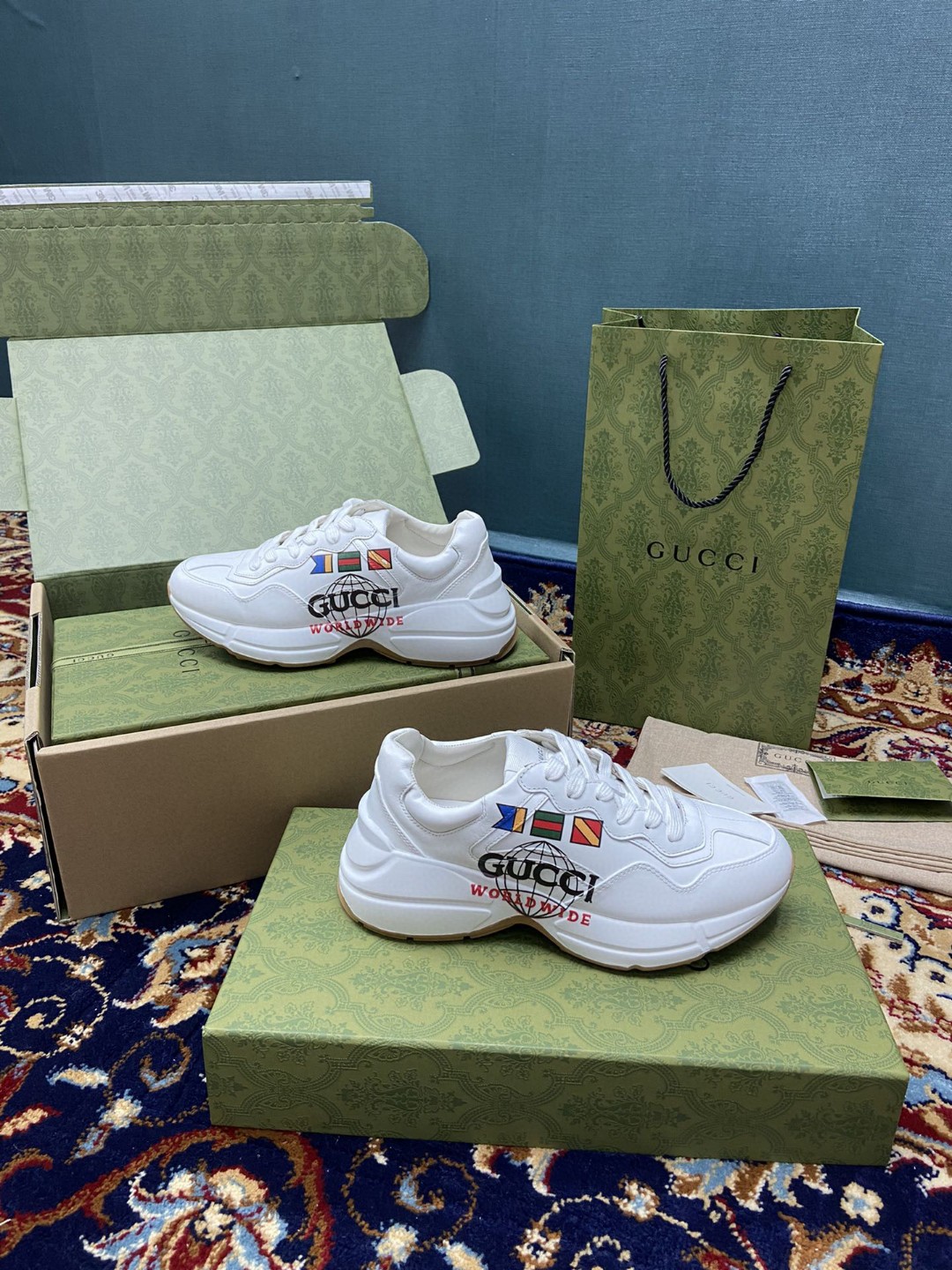 Gvc*1 Women’s Rhyton Sneakers With Worldwide White Ivory For Women 599146 DRW00 9014